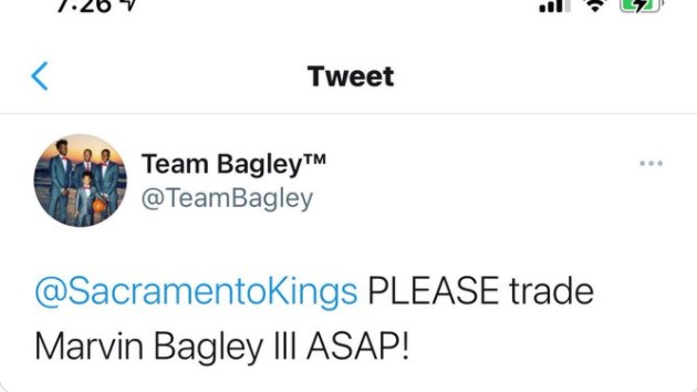 巴格利父亲发推：国王，请你们尽快交易巴格利！