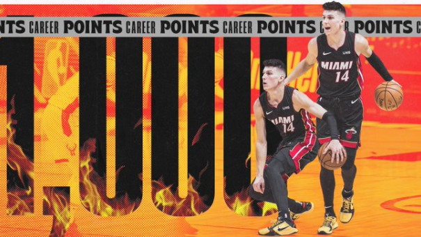 希罗已经得到17分，个人生涯总得分来到1000分