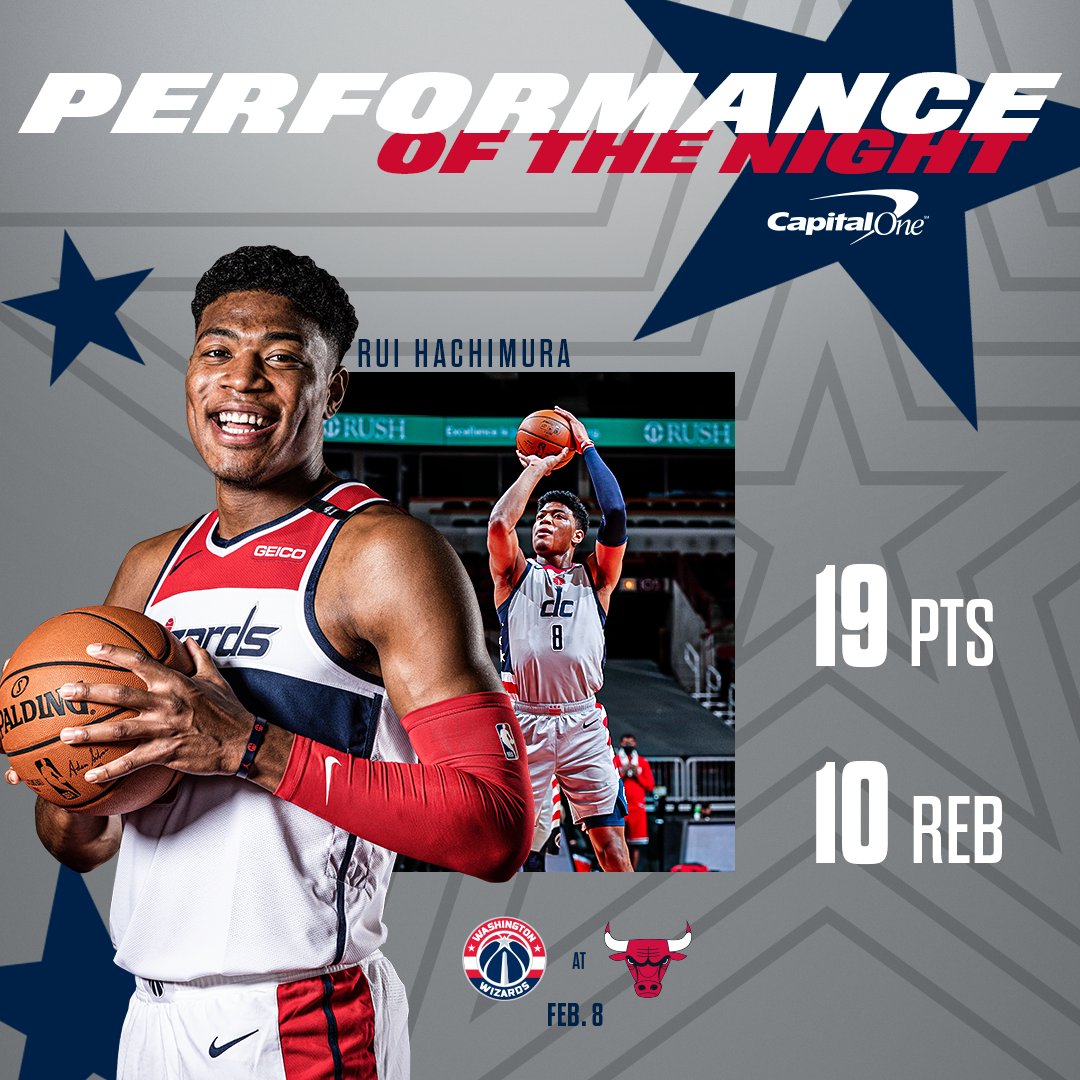 全场19分10板！奇才官方晒八村垒数据图庆祝比赛胜利