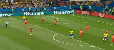 德布劳内世界波奥古斯托破门难救主,比利时2-1巴西晋级半决赛