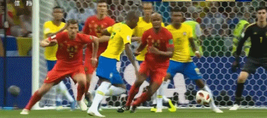 德布劳内世界波奥古斯托破门难救主,比利时2-1巴西晋级半决赛