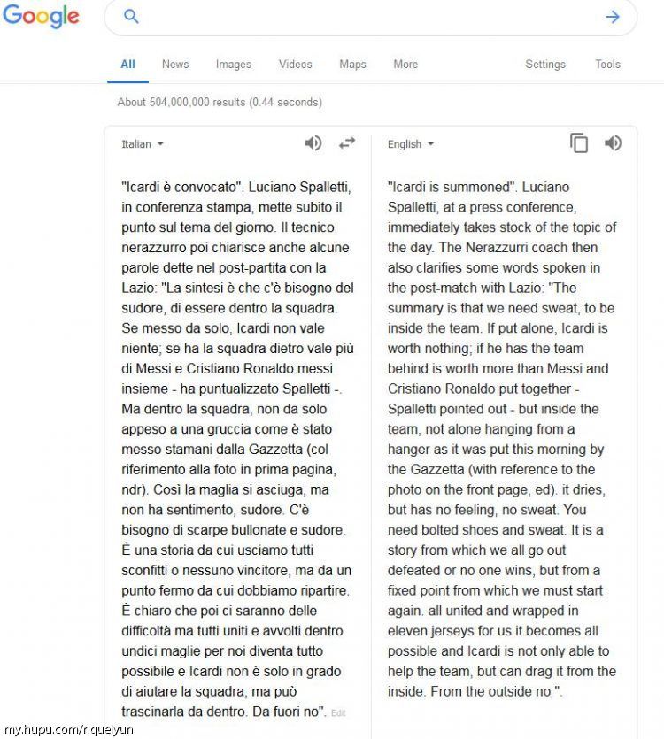 [留言板] 斯帕莱蒂:伊卡尔迪的价值超过梅西和C