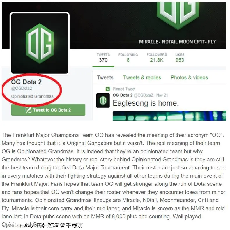 Og dota 2 meaning