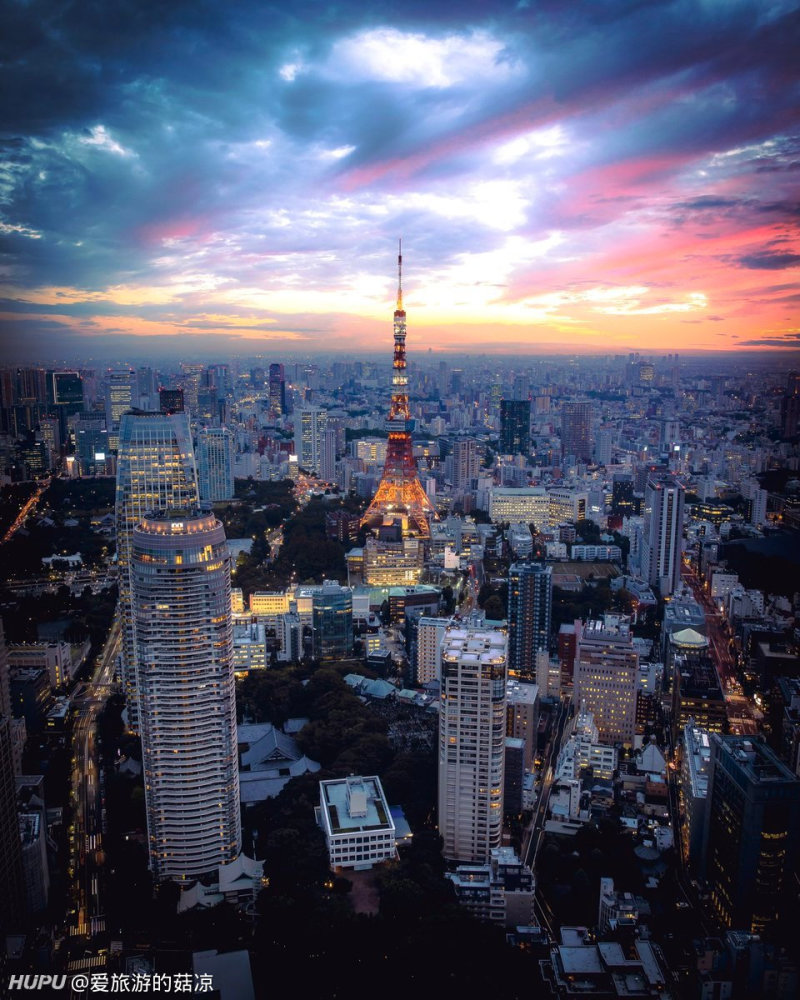 东京摩天楼夜景 日本 夜景 虎扑