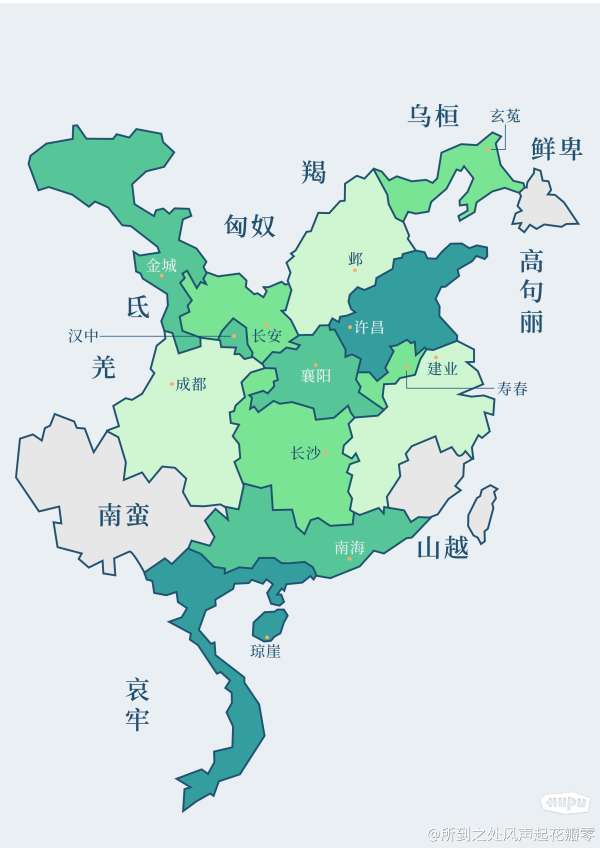 这是哪一年的三国势力图，官渡前吗