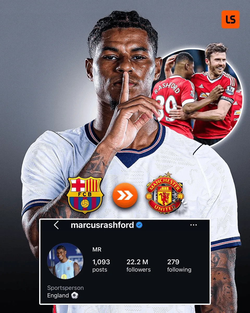与卡里克重聚？拉什福德在社媒简介中删除了巴萨相关内容