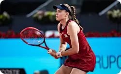 莱巴金娜0-2爆冷不敌波塔波娃，止步WTA1000马德里站16强