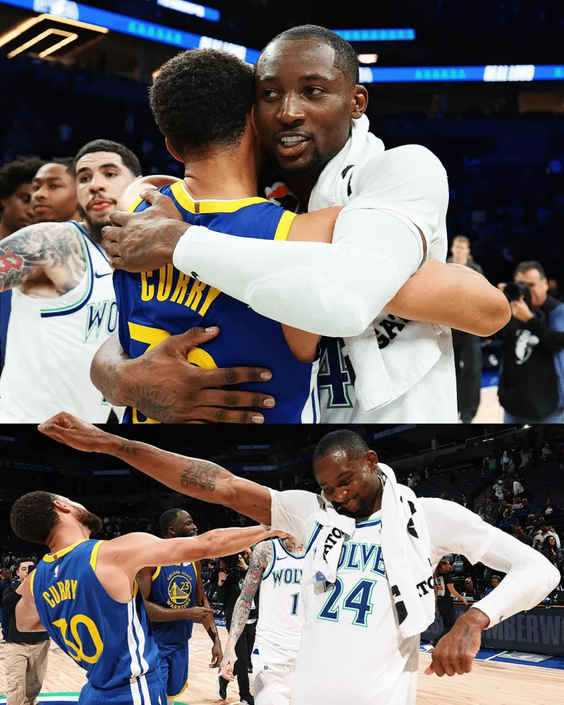 [流言板]NBA官方晒库明加与库里赛后拥抱图：前队友之间唯有尊重-NBA新闻-虎扑社区