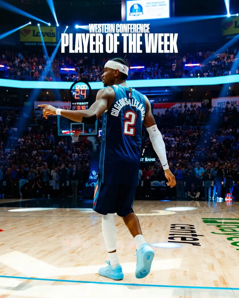 雷霆官方:谢伊·吉尔杰斯-亚历山大本周表现回顾🥶-NBA-雷霆专区-虎扑社区