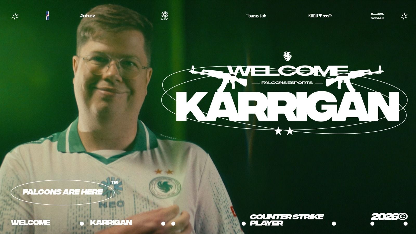 猎鹰发布Karrigan加盟小视频：Welcome, karrigan