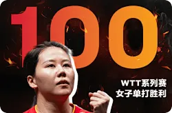WTT官方：恭喜陈幸同获得WTT系列赛第100场单打胜利