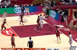 辽宁还剩6秒落后浙江5分，赵继伟快速两分剩3秒落后3分