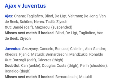 【夫战勇气也线】欧冠1\/4决赛首回合:阿贾克斯